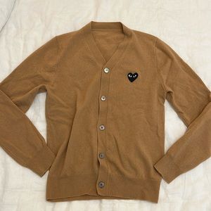 COMME des GARÇONS Cashmere Beige Cardigan Sweater S mens